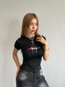 Girl'sGirl Black Slim Fit Top