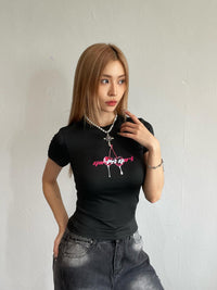 Girl'sGirl Black Slim Fit Top