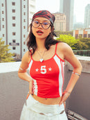 Girl'sGirl Red Striped Cami Top