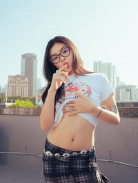 Girl'sGirl Doughnut White Crop Top