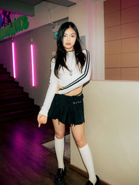 Girl'sGirl Striped White Long Sleeves