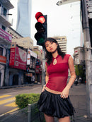 GG CNY Red Knitted Sleeveless Top