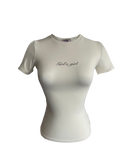 Girl'sGirl Beige Slim Fit Basic Top