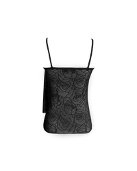 Black Floral Lace Bandeau Camisole