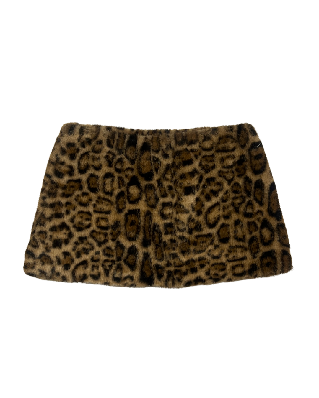 Cheetah Print Furry Mini Skirt